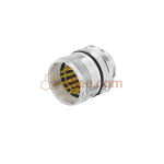 M23 9 Pin Male Panel Mount Receptacle Rear Fastened Unshielded Solder Cup Straight
