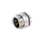 Mini Change 7/8" 3 Pin A Code Male Panel Mount Receptacle Rear Fastened Unshielded PCB Type Straight PG11