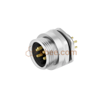 Mini Change 7/8" 5 Pin A Code Male Panel Mount Receptacle Rear Fastened Unshielded PCB Type Straight PG11