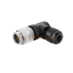 Mini Change 7/8" 4 Pin A Code Male Field Assembly Connector Unshielded Screw Termination Angled PG13.5