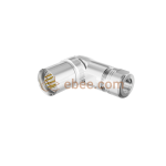 M23 12 Pin Male Signal Field Assembly Connector Shielded Crimp Angled