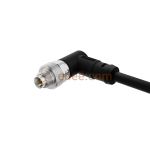 M9 4 Pin A Code Male Single-ended Cable Unshielded Angled PVC