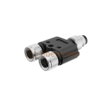 M8 5 Pin B Code Y Type Splitter Male to 2 Female Unshielded
