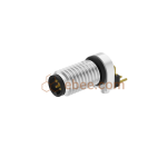 M5 4 Pin A Code Male Panel Mount Receptacle Front Fastened Unshielded SMT