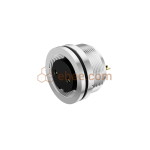M16 2 Pin Female Panel Mount Receptacle Rear Fastened Unshielded Solder Cup Straight