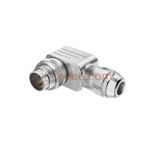 M16 2 Pin Male Field Assembly Connector Shielded Solder Cup Angled