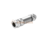 M8 6 Pin A Code Field Assembly Connector Shield Solder Cup Straight