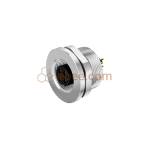 M9 4 Pin A Code Female Panel Mount Receptacle Rear Fastened Unshielded Solder Cup Straight