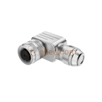 M16 2 Pin Female Field Assembly Connector Shielded Solder Cup Angled