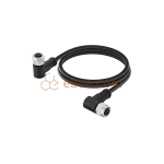 M12 5 Pin A Code Female to Female Double-ended Cable Unshielded Angled PUR