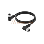 M12 5 Pin A Code Female to Female Double-ended Cable Shielded Angled PVC