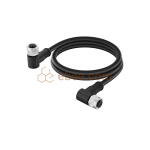 M12 12 Pin A Code Female to Female Double-ended Cable Shielded Angled PVC
