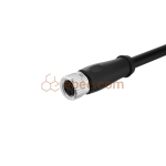 M8 3 Pin A Code Female Single-ended Cable Unshielded Straight PVC