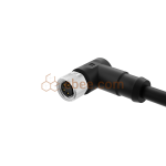 M8 4 Pin A Code Female Single-ended Cable Unshielded Angled PUR